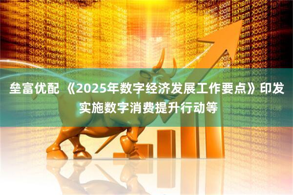 垒富优配 《2025年数字经济发展工作要点》印发 实施数字消费提升行动等